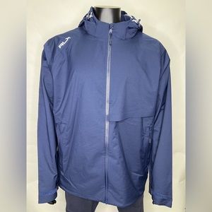 Ralph Lauren Mens Navy RLX 7/15 Golf Long Sleeve Pockets Full Zip Hoodie XXL
